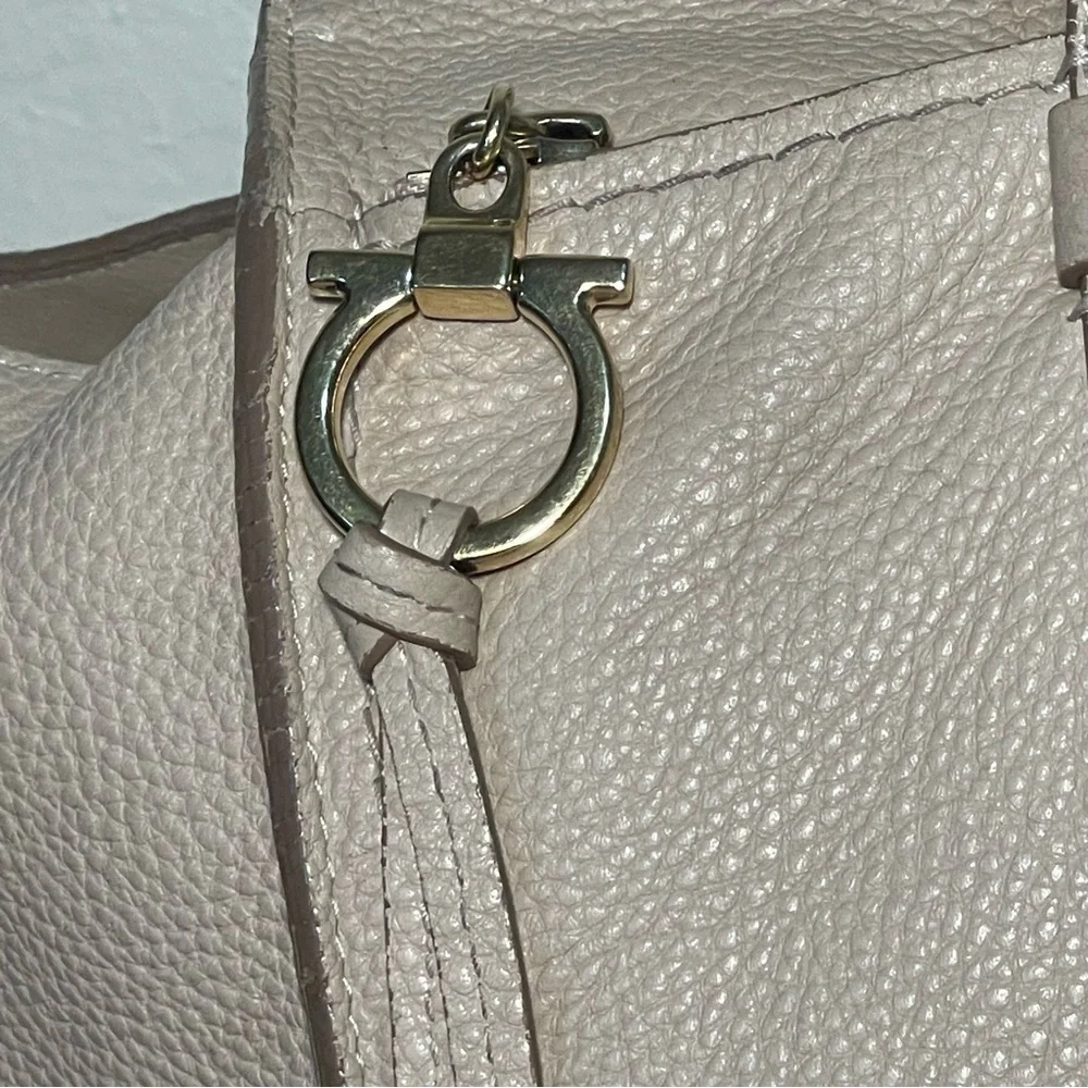 Salvatore Ferragamo Amy Large Leather Tote | Made in Italy